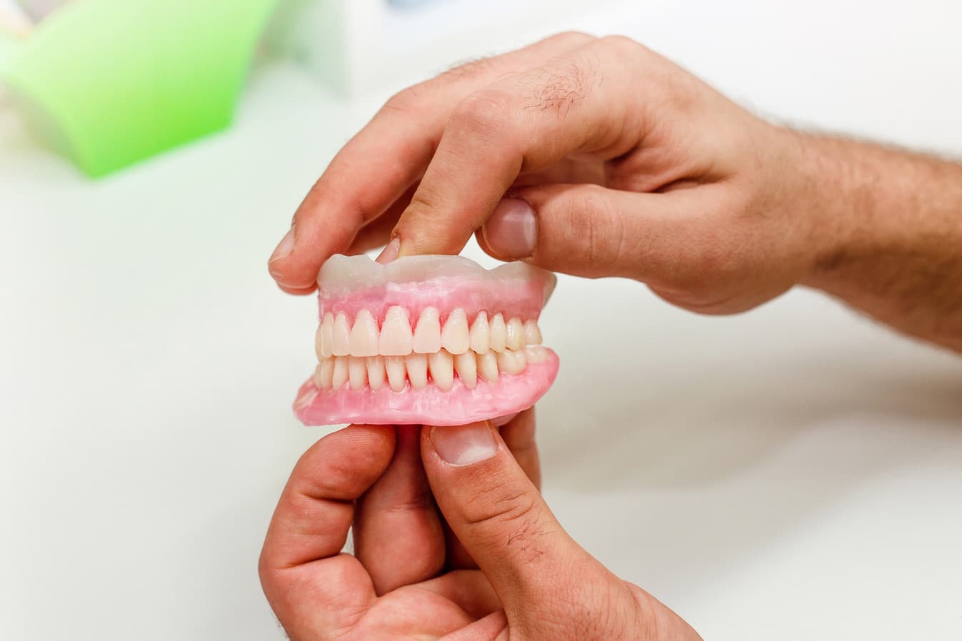 Complete upper and lower dentures custom crafted at Rancho Bernardo Dental Arts