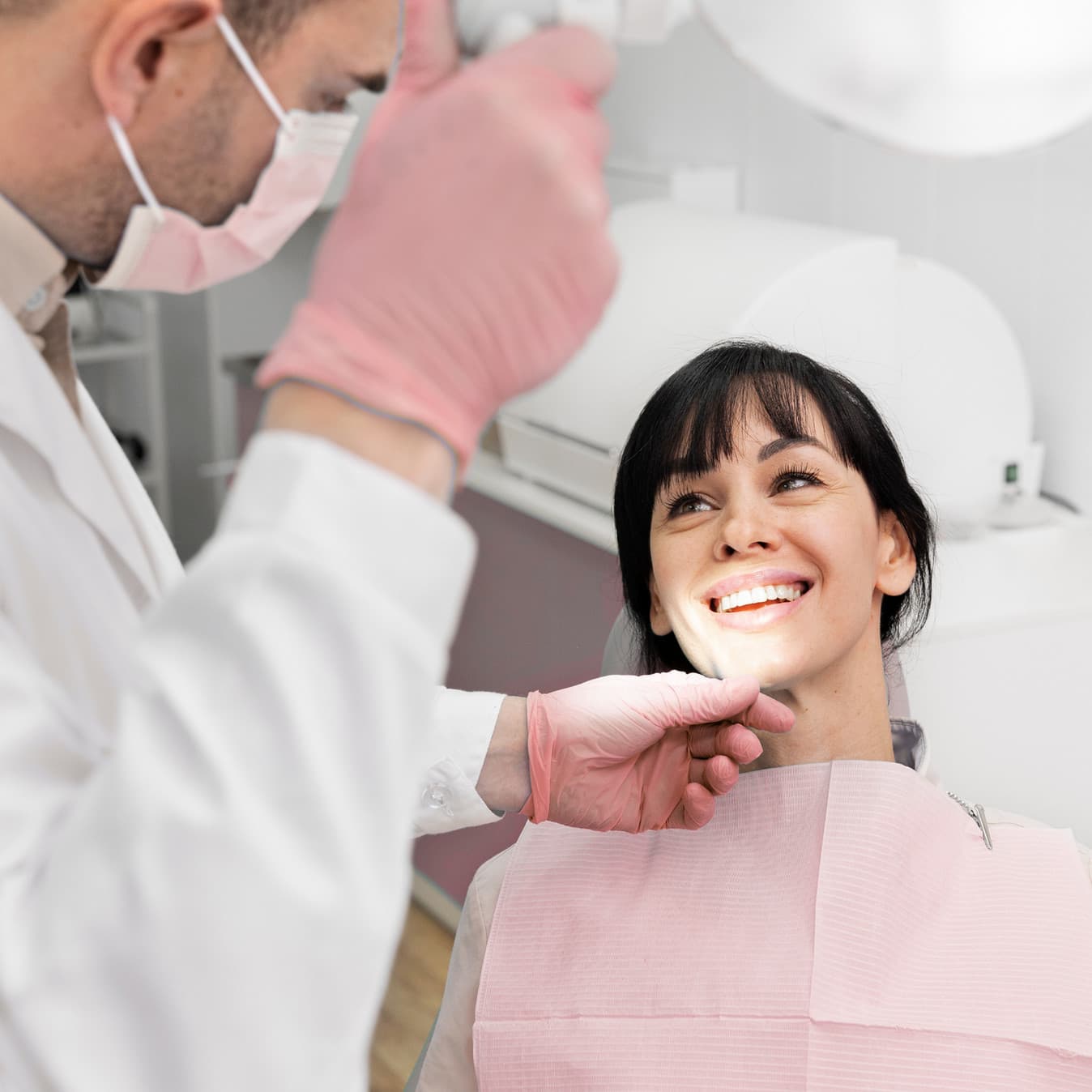 Dr. Ghandehari performing a comprehensive dental exam at Rancho Bernardo Dental Arts